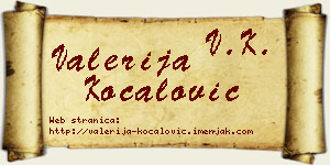 Valerija Kočalović vizit kartica